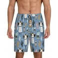 thumbnail image 1 of Mens Pajama Shorts, Llamas And Cactus Sleep Shorts Men Pajama Bottoms Lounge PJ Shorts with Pockets, 1 of 6