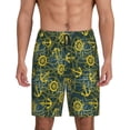 thumbnail image 1 of Mens Pajama Shorts, Marine Anchors And Compass Sleep Shorts Men Pajama Bottoms Lounge PJ Shorts with Pockets, 1 of 6