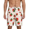 Mens Pajama Shorts Men'S Pajama Bottoms With Pockets, Cute Strawberry
