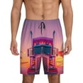 thumbnail image 1 of Mens Pajama Shorts, Sunset Truck Highway Sleep Shorts Men Pajama Bottoms Lounge PJ Shorts with Pockets, 1 of 6