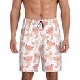 thumbnail image 1 of Mens Pajama Shorts, cute kawaii pink axolotl Sleep Shorts Men Pajama Bottoms Lounge PJ Shorts with Pockets, 1 of 6