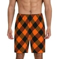thumbnail image 1 of Mens Pajama Shorts, plaid halloween Sleep Shorts Men Pajama Bottoms Lounge PJ Shorts with Pockets, 1 of 6