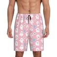 thumbnail image 1 of Mens Pajama Shorts, seamless pattern pink glamour Sleep Shorts Men Pajama Bottoms Lounge PJ Shorts with Pockets, 1 of 6