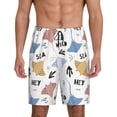 thumbnail image 1 of Mens Pajama Shorts, stingrays scandinavian style cute Sleep Shorts Men Pajama Bottoms Lounge PJ Shorts with Pockets, 1 of 6