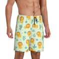 Mens Pajama Shorts with Pockets, Cute Baby Lion Soft Comfy Sleep Pajama Shorts Lounge Shorts for