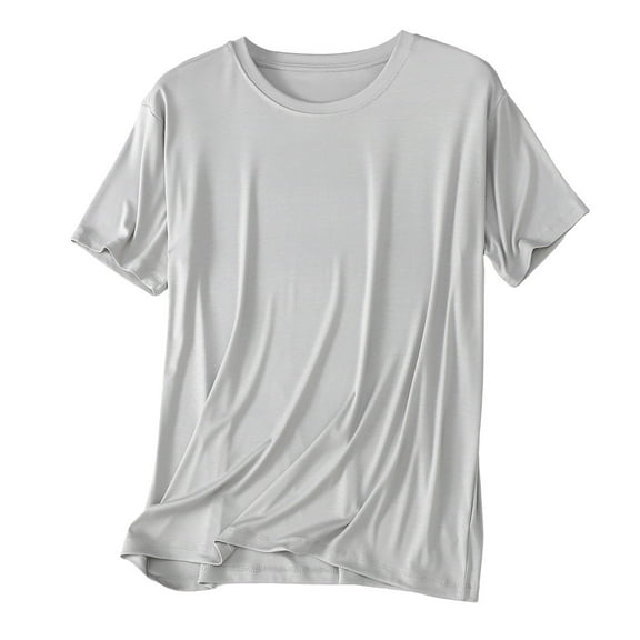 Mens Pajama Top 2025 Summer Ultra Soft Athletic Stretch Pajama Top Solid Basic Nightdress Loose Fit Textured Shorts Light Breathable Quick Dry Sleepwear Nightdress Set Suits