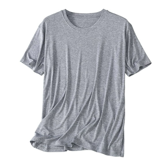 Mens Pajama Top 2025 Summer Ultra Soft Athletic Stretch Pajama Top Solid Basic Nightdress Loose Fit Textured Shorts Light Breathable Quick Dry Sleepwear Nightdress Set Suits