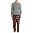 thumbnail image 1 of Mens Pajamas Jammies 4 Piece Long Sleeve Shirt Fleece Bottom Adjustable Slipper House Shoes Penguin XL, 1 of 3