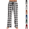 thumbnail image 1 of Mens Pajamas Pants Plaid Soft Casual Comfortable Christmas Pants Stretchy Drawstring pjs with Pockets Gray 3XL, 1 of 5