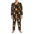 thumbnail image 1 of Mens Pajamas Set, Bee and Honey Button-Down Pajamas for Men Long Sleeve Mens Sleepwear Lounge Pjs Set, 1 of 5