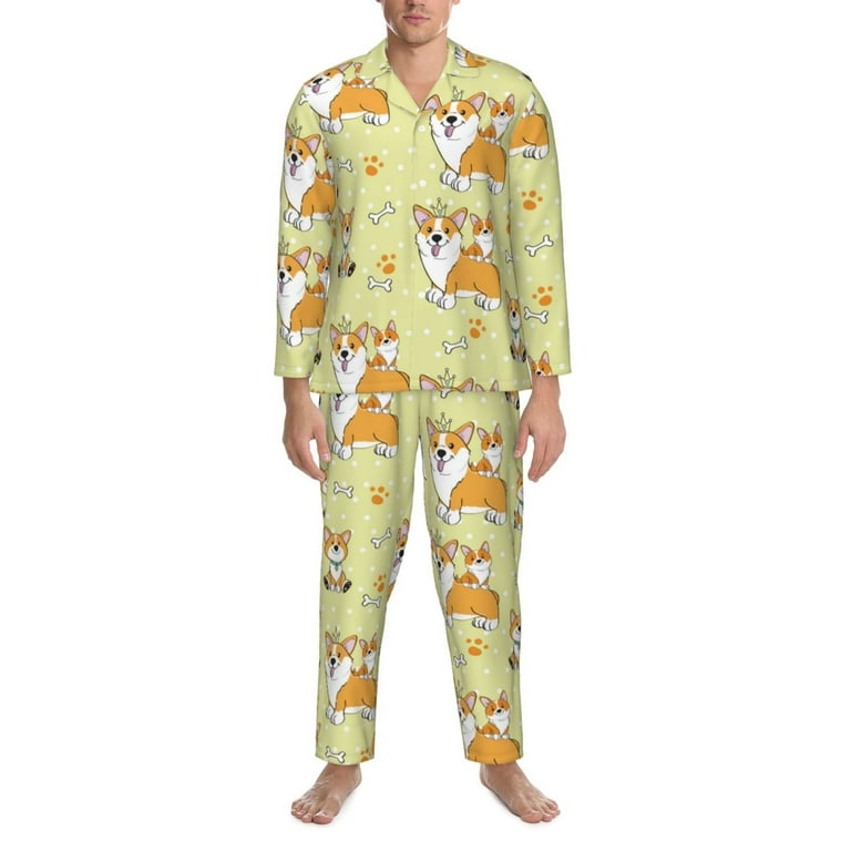 Cotton Pyjama Dog Tired Pyjamas Mens Pajamas Set Cartoon Cute