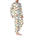 thumbnail image 1 of Mens Pajamas Set - Cartoon Monster Trucks Comfy Long Sleeve Button Up Pajama Sets for Men 2 Piece, Soft Sleepwear Nightwear Pjs Lounge Sets for Men with Pockets, 1 of 5