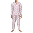 thumbnail image 1 of Mens Pajamas Set - Checkerboard With Snowflake Comfy Long Sleeve Button Up Pajama Sets for Men 2 Piece, Soft Sleepwear Nightwear Pjs Lounge Sets for Men with Pockets, 1 of 5