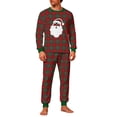 thumbnail image 1 of Mens Pajamas Set Christmas Loungewear Long Sleeve Crewneck T-Shirt Cuffed Sleepwear Pants 2 Piece Pjs Sets Comfy Holiday Loungewear, 1 of 5