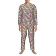 thumbnail image 1 of Mens Pajamas Set, Colorful Confetti pattern Button Down Long Sleeve Loungewear Sleepwear Pjs sets for Men, 1 of 5
