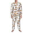 thumbnail image 1 of Mens Pajamas Set, Dachshund Dog Puppy Interesting Button Down Long Sleeve Loungewear Sleepwear Pjs sets for Men, 1 of 5