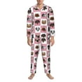 thumbnail image 1 of Mens Pajamas Set, Dog Puppy cool Button Down Long Sleeve Loungewear Sleepwear Pjs sets for Men, 1 of 5