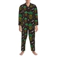 thumbnail image 1 of Mens Pajamas Set, Pineapples A Button Down Long Sleeve Loungewear Sleepwear Pjs sets for Men, 1 of 5