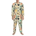 thumbnail image 1 of Mens Pajamas Set, Rockets Button Down Long Sleeve Loungewear Sleepwear Pjs sets for Men, 1 of 5