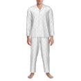 thumbnail image 1 of Mens Pajamas Set - Travel Around The World Airplane Comfy Long Sleeve Button Up Pajama Sets for Men 2 Piece, Soft Sleepwear Nightwear Pjs Lounge Sets for Men with Pockets, 1 of 5