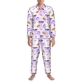 thumbnail image 1 of Mens Pajamas Set, pi day happy Button Down Long Sleeve Loungewear Sleepwear Pjs sets for Men, 1 of 5