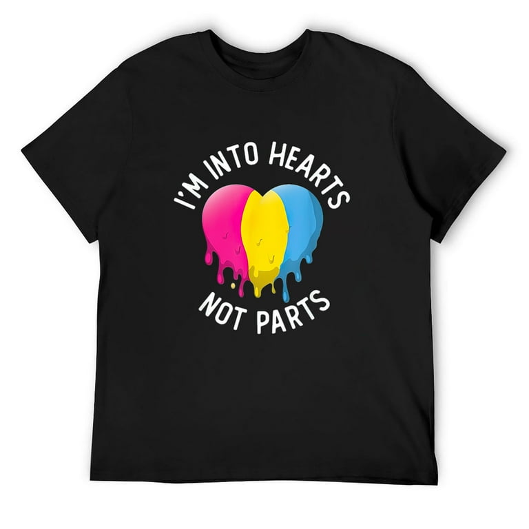 Hearts Not Parts Lgbtq+ Pansexual Pride T-Shirt Hearts Not Parts Lgbtq+ Pansexual Pride T-Shirt