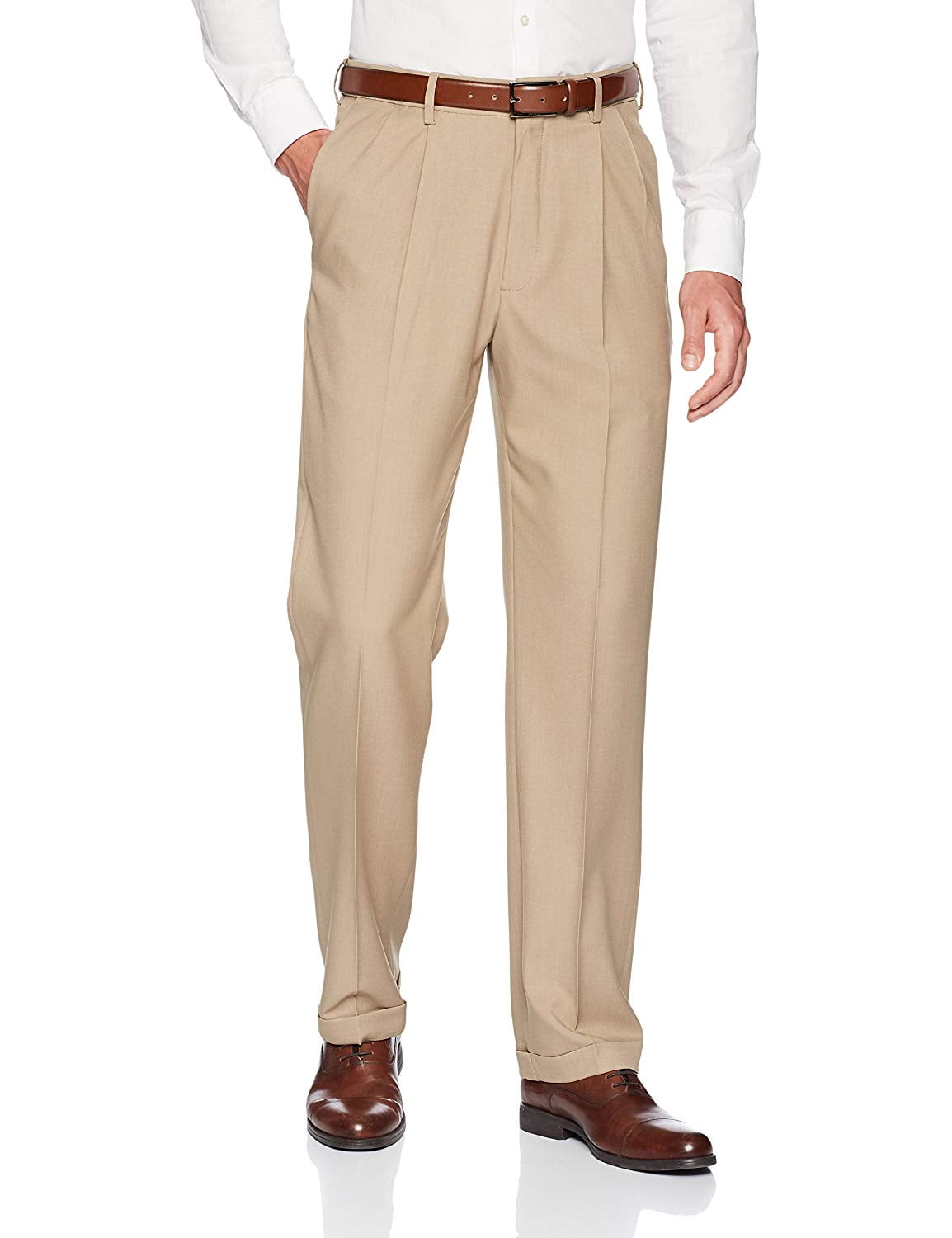 パンツ CLASSIC FIT TROUSERS GRAIGE Haggar H26 Men's Stretch Dress Pants - Black 38x32
