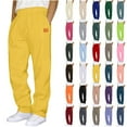thumbnail image 1 of Mens Pants Athletic Fit Stretch Fashion Drawstring Elastic Waist Solid Color Casual Running Sweatpants With Pockets Workout Mens Pants, 1 of 4