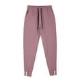 thumbnail image 1 of Mens Pants Casual Fashion Elastic Waist Solid With Pockets Outdoor Pants Trouser Regular Straight Pant Red XL, 1 of 4