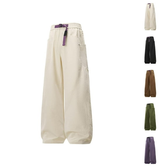 Mens Pants Casual Men's Clothing Men's Casual Pants Casual Streetwear Cargo Pants With Details And Pleated Design For Outdoor And Daily Loose Fit Comfortable Trousers