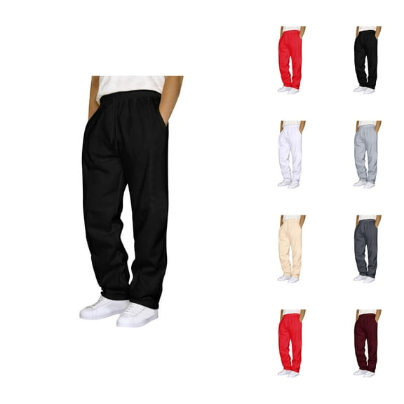 Mens Pants Casual Men's Sweatpants Mens Hop Casual Pants Solid Color Track Workout Pants with Pocket for Everyday Use