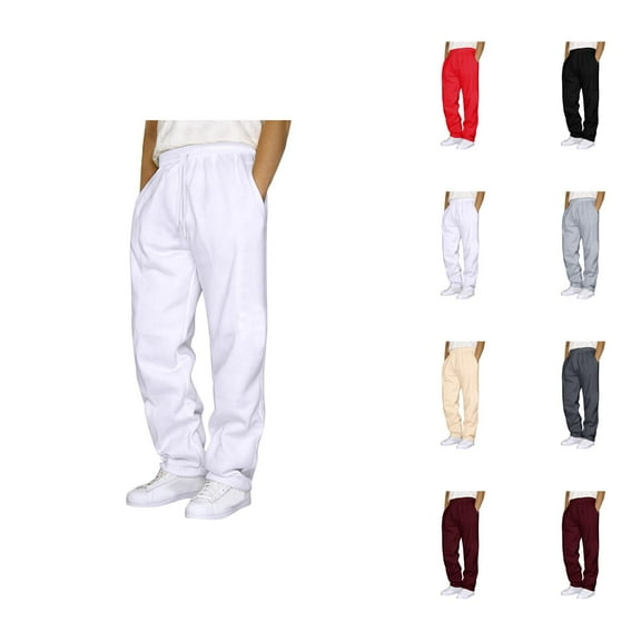 Mens Pants Casual Men's Sweatpants Mens Hop Casual Pants Solid Color Track Workout Pants with Pocket for Everyday Use