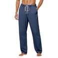 thumbnail image 1 of Mens Pants Casual Mens Slacks Men's Casual Pants Comfortable Solid Color Button Fly Sleep Pants for Home Outdoor Walking Slim Fit Long Trousers, 1 of 6