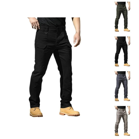 Mens Pants Casual Slacks for Men Men's Cargo Pants Lightweight Outdoor Work Pants for Summer Activities with Multiple Pockets Durable Loose Fit Hiking Adventure Travel Long Pants