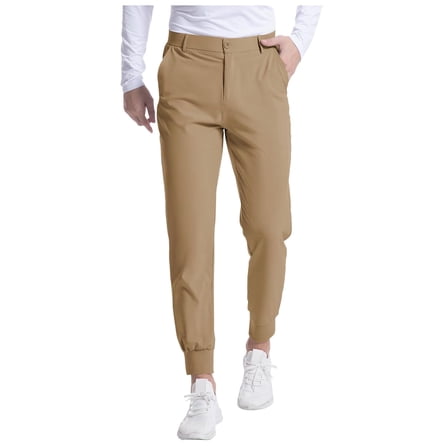 Mens Pants Casual Solid Color Business Fashion Pants for Men Khaki S