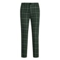 thumbnail image 1 of Mens Pants Men Casual Button Zipper Closure Plaid Casual Pencil Pants Trousers, 1 of 4