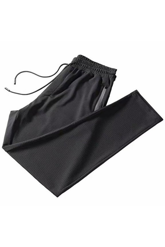 Mens Pants Men's Sports Pants Hollow Summer Thin Loose Air Conditioning Nine-Point Pants