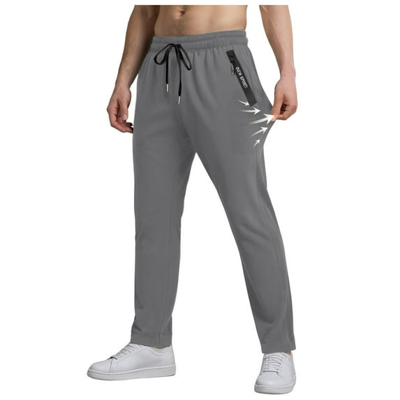Mens Pants – Comfy Joggers for Lounge, Running or Workout Men Casual Long Elastic Legging Floral Print Waistband Daily Sanitary Sweat Pant