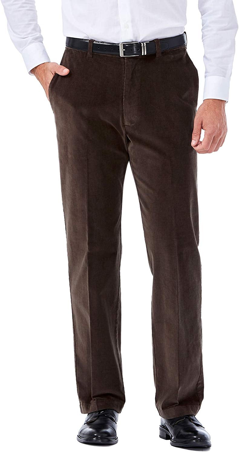 Mens Pants Dark 36x32 Classic Fit Corduroys Stretch 36
