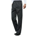 thumbnail image 1 of Mens Pants Loose Stripe Straight Leg Chinos Trendy Casual Elastic Waist Workwear Pants Cargo Pants, 1 of 7