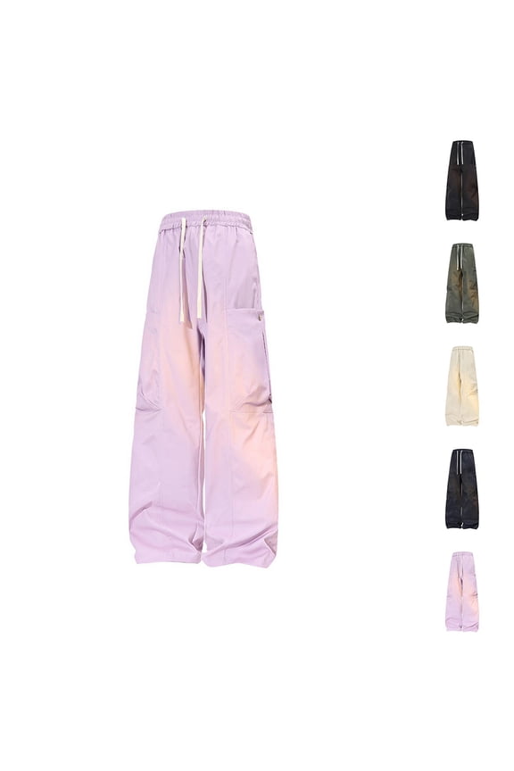 Mens Pants Men's Clothing Men's Casual Pants Outdoor Loose Fit Straight Leg Trousers Utility Hiking Trousers for Leisure Activities and Daily Wear