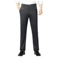thumbnail image 1 of Mens Pants Men's Loose Straight Leg Trousers High Rise Deep Leisure Pant Slacks for Men Dark Gray 38, 1 of 4