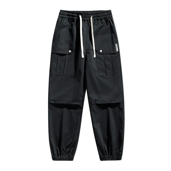 Mens Pants Men's Workwear Full Length Pants Work Pants for Men Plus Size Black 8XL