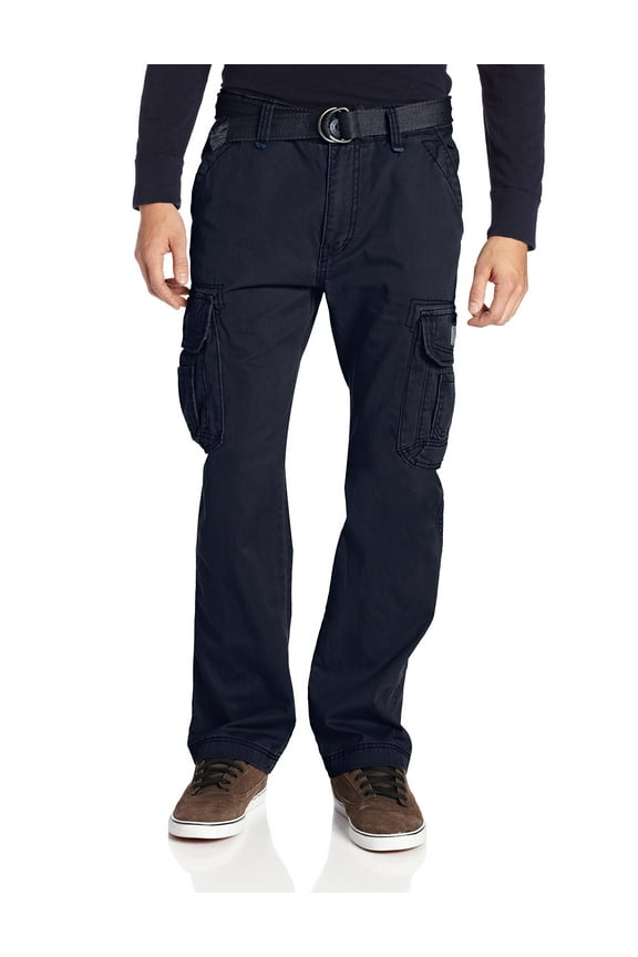 Mens Pants Navy 50x30 Big & Tall Cargo Relaxed Fit 50
