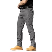 Spring/Summer Pants for Men, Mens Pants Pants Pocket Water Ripstop Hiking Pants Lightweight Cargo Fishing Military Pants