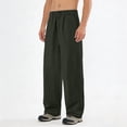 thumbnail image 1 of Mens Pants Relaxed Fit Breathable Elastic Waist Trousers Elastic Stretch Workout Fashion Pants Mens' Daily Wear Green Size XL, 1 of 4