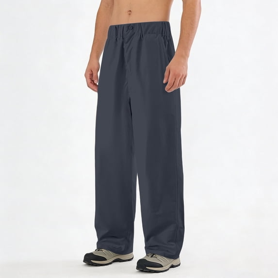 Mens Pants Stretch Relaxed Fit Solid Color Elastic Waist Trousers Regular Fit Workout Fashion Pants Mens' Daily Wear GY2 Size M