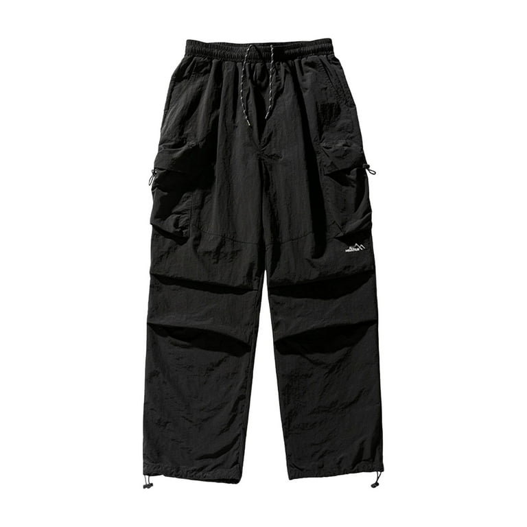 Mens Pants Summer Loose Solid Color Big Pockets Casual Waterproof Pants Fashion Vintage Outdoor Beach Comfortable Leisure Trousers Walmart
