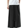 thumbnail image 1 of Mens Pants Summer Thin Loose Big Leg Wide Leg Large Solid Leisure Flare Trousers, 1 of 9