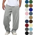 thumbnail image 1 of Mens Pants Sweatpants With Pockets Casual Comfy Solid Color Loose Athletic Pants Elastic Waist Drawstring Pants, 1 of 8